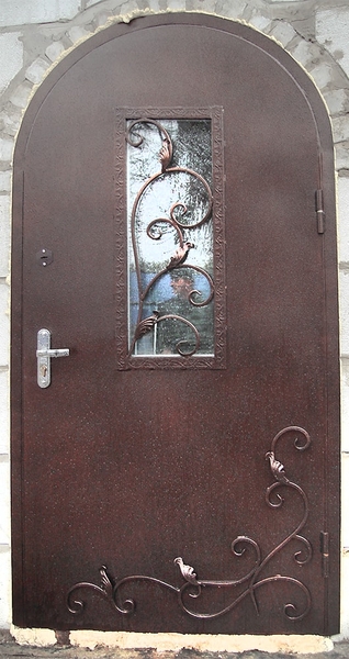 Арочная дверь со стеклопакетом