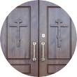 Входные металлические двери для храма и церкви