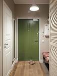 Зеленая дверь в квартире